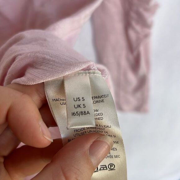 FREE PEOPLE We The Free Natasha Ruched Long Sleeve Top in Blush Pink Small - Picture 6 of 9